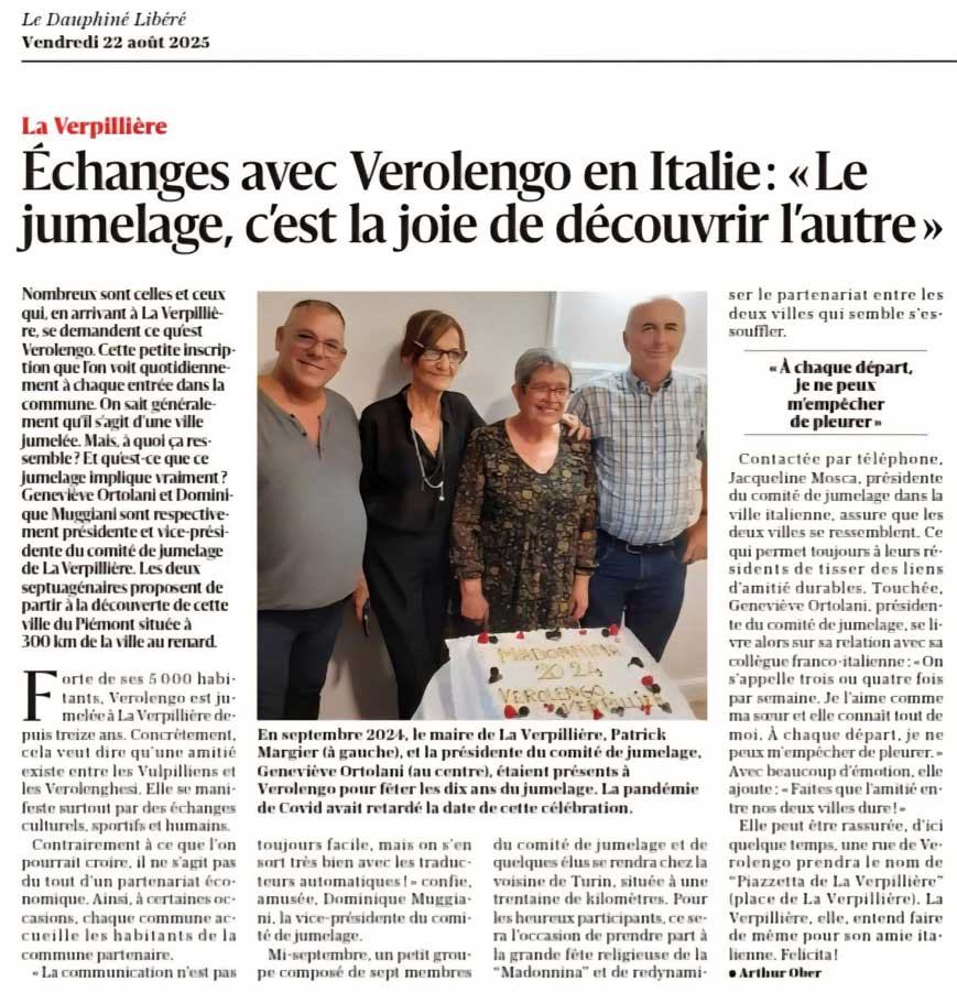 Article Le Dauphiné 22.08.2025